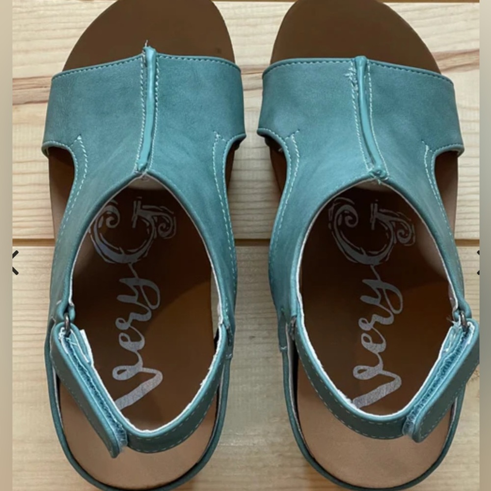 Very G Liberty turquoise wedge sandal - Picture 2 of 5